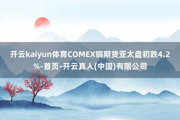 开云kaiyun体育COMEX铜期货亚太盘初跌4.2%-首页-开云真人(中国)有限公司