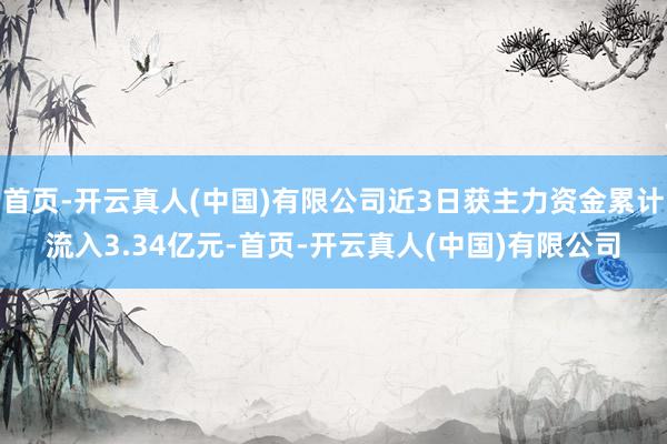 首页-开云真人(中国)有限公司近3日获主力资金累计流入3.34亿元-首页-开云真人(中国)有限公司