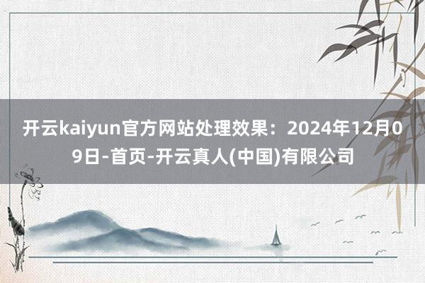 开云kaiyun官方网站处理效果：2024年12月09日-首页-开云真人(中国)有限公司