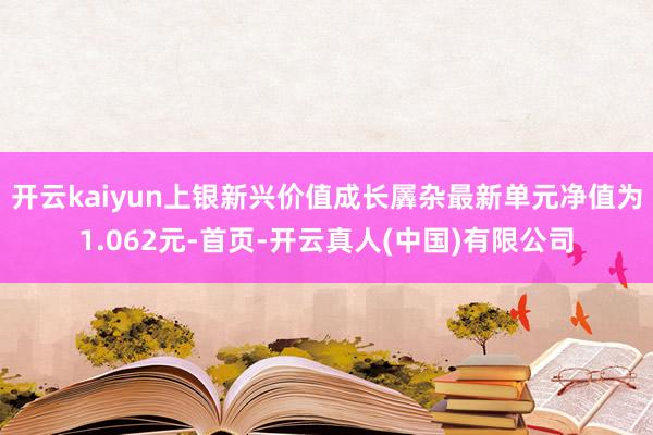开云kaiyun上银新兴价值成长羼杂最新单元净值为1.062元-首页-开云真人(中国)有限公司