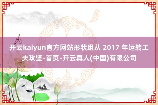 开云kaiyun官方网站形状组从 2017 年运转工夫攻坚-首页-开云真人(中国)有限公司